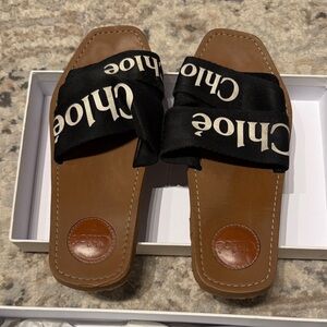 Chloe Black and Brown Women's Sandals